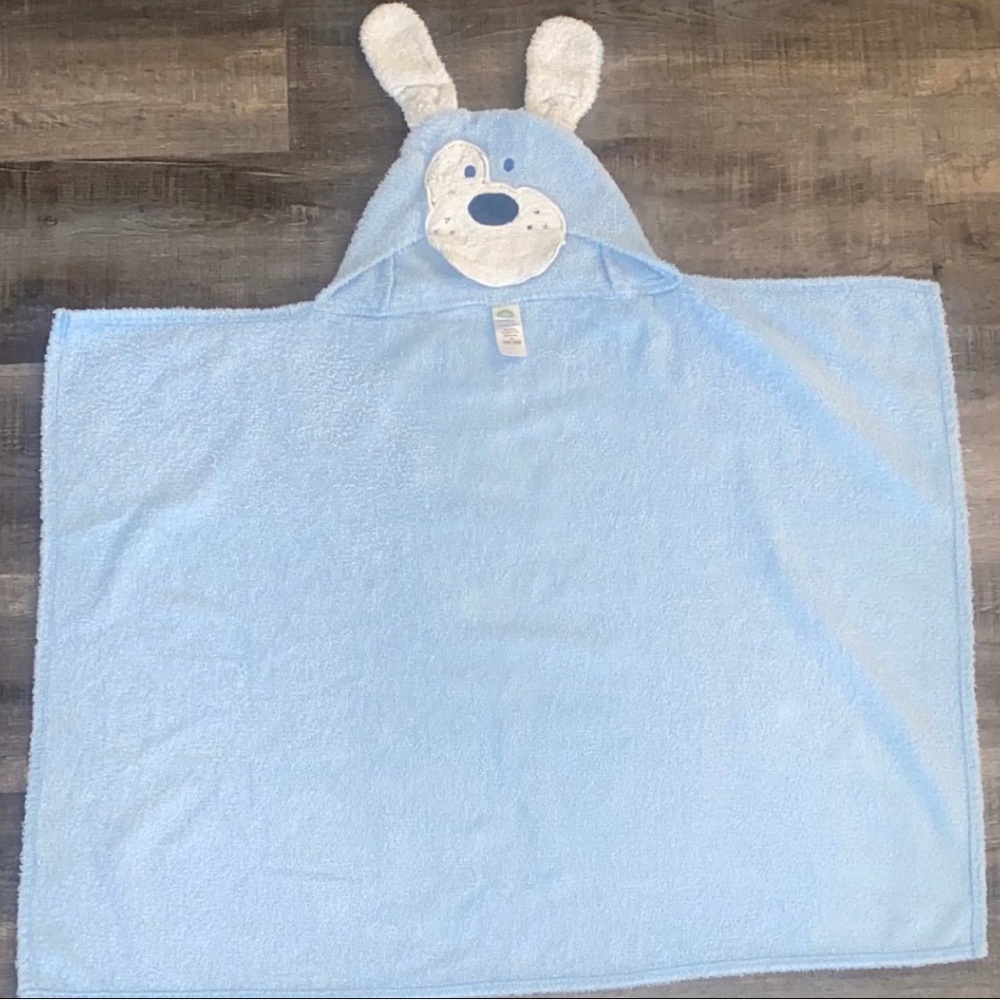 💞 Toddler Sized Blue Puppy Dog Hooded Towel
